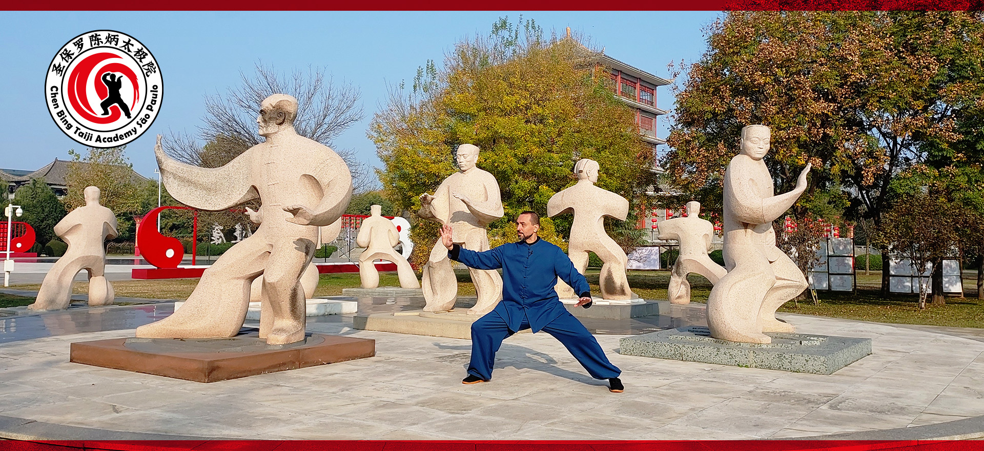 Estátuas de Taijiquan em Chenjiagou, China